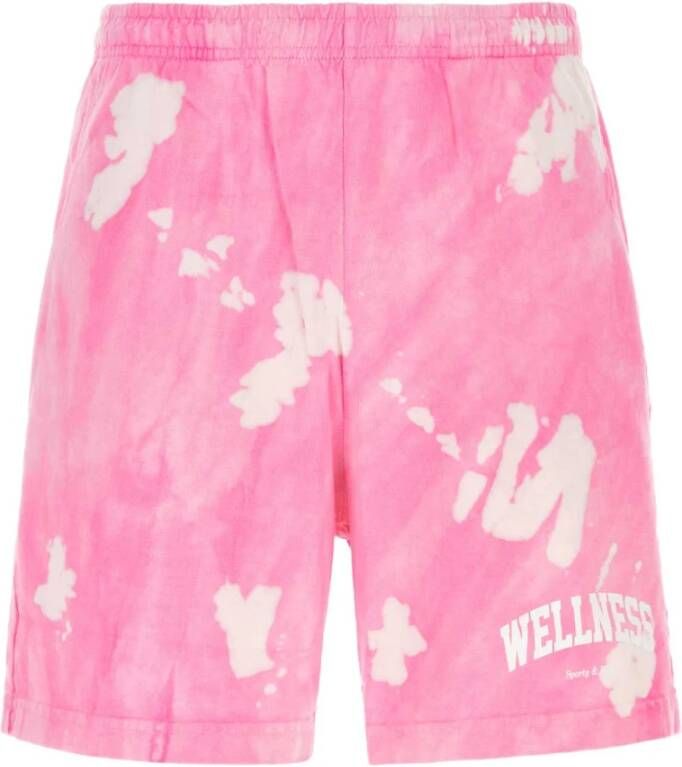 Sporty & Rich Roze katoenen bermuda shorts Sporty Rich collectie Pink Heren
