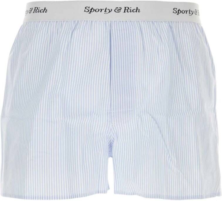 Sporty & Rich Verfijnde geborduurde katoenen boxershorts Multicolor Heren