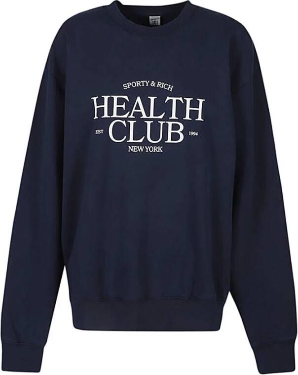 Sporty & Rich Dames Gezondheidskatoenen Sweatshirt Blauw Blue Dames