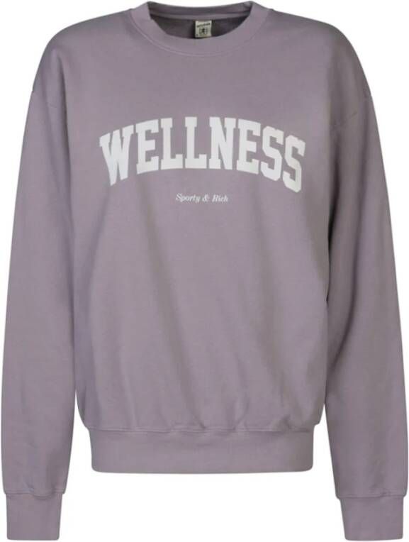 Sporty & Rich Wellness Ivy Katoenen Sweatshirt Purple Dames