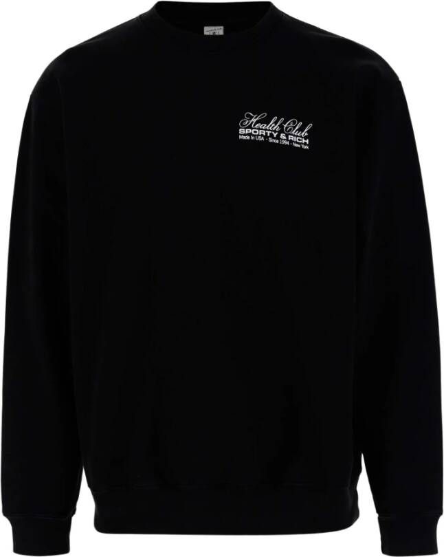 Sporty & Rich Sweatshirt Zwart Heren