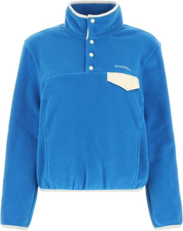 Sporty & Rich Turquoise Pile Sweatshirt Blauw Dames