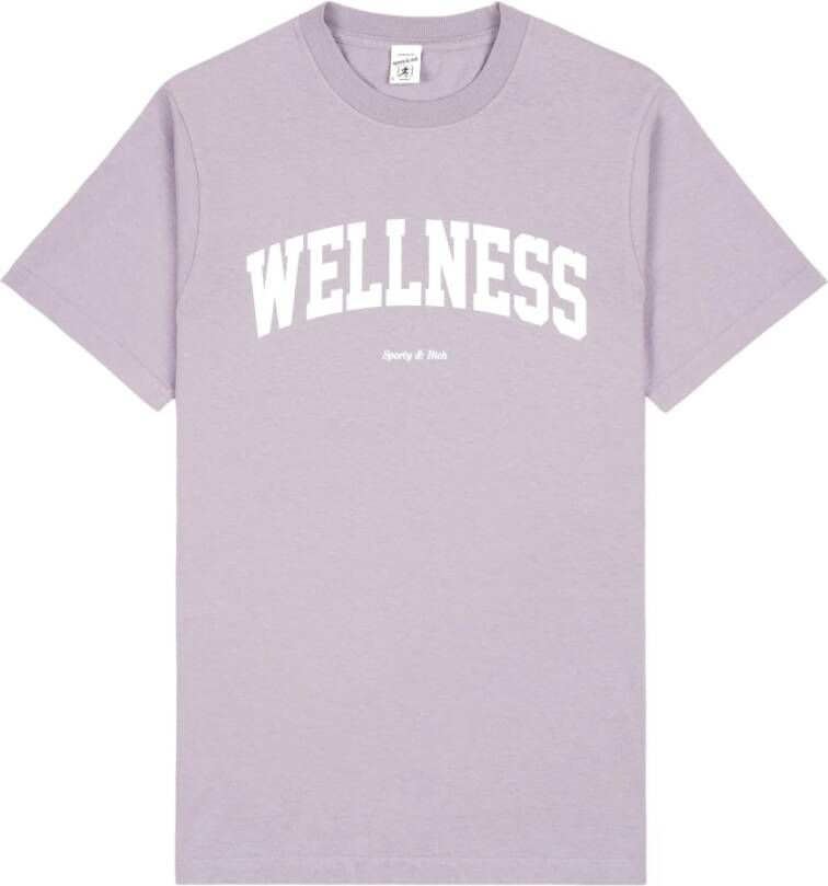 Sporty & Rich Vervaagd Lilac Ivy T-Shirt voor Wellness Purple Dames
