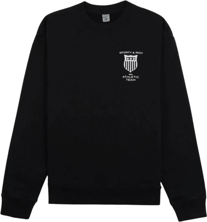 Sporty & Rich Zwart katoenen sweatshirt Zwart Heren