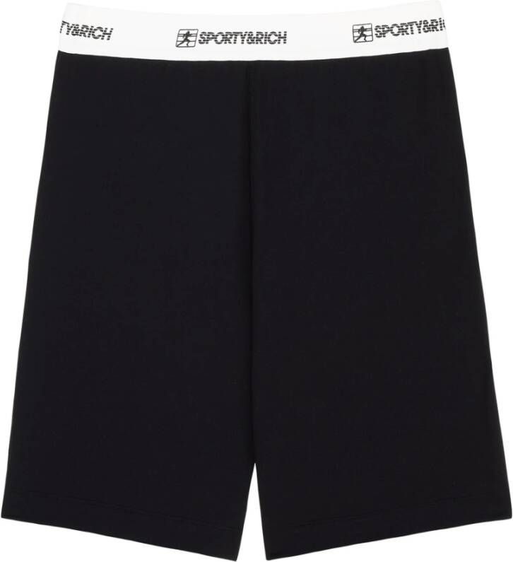 Sporty & Rich Zwarte 80s Runner Biker Short Zwart Dames
