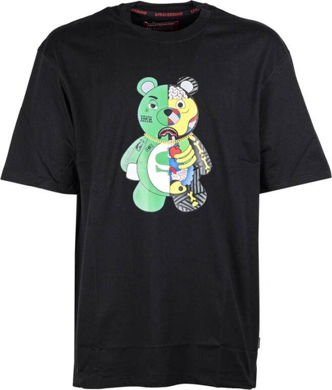 Sprayground Anatomie Beer T-shirt Multicolor Anatomisch Ontwerp Zwart Heren