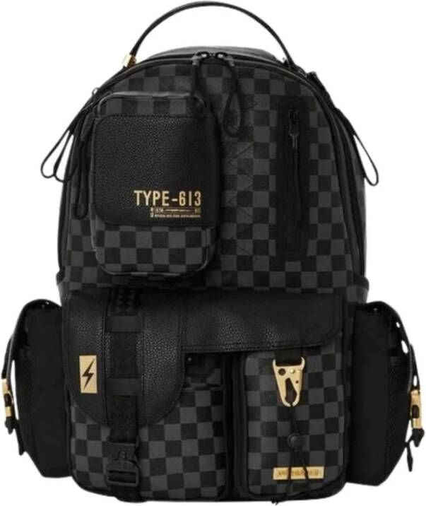 Sprayground Beperkte Oplage Grijze Check Rugzak Zwart Dames