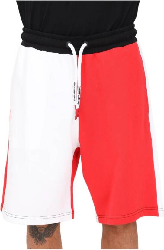 Sprayground Bicolour casual shorts voor heren Rood Heren
