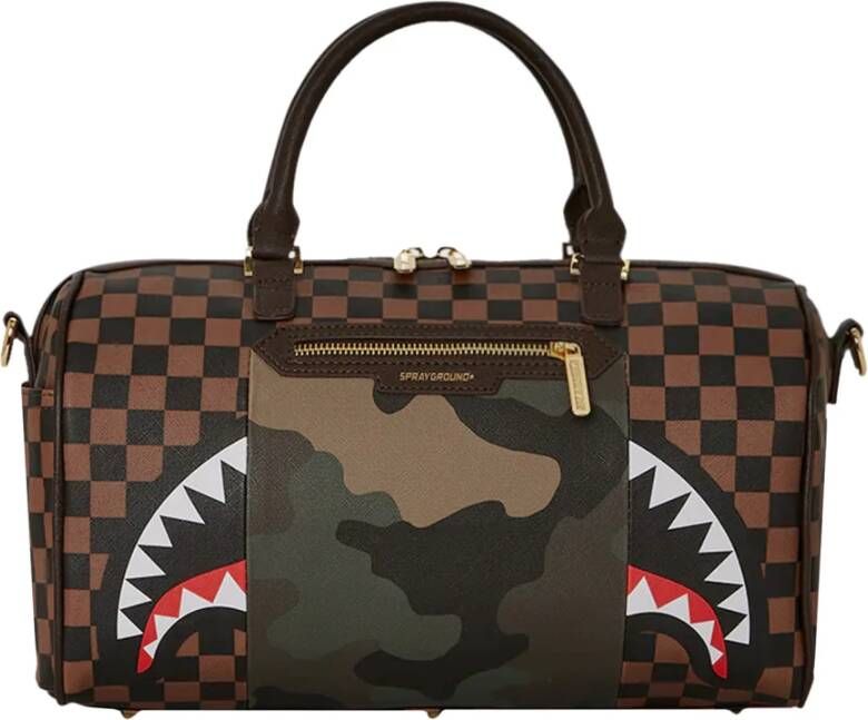 Sprayground Bruine Coated Canvas Schoudertas Bruin Heren