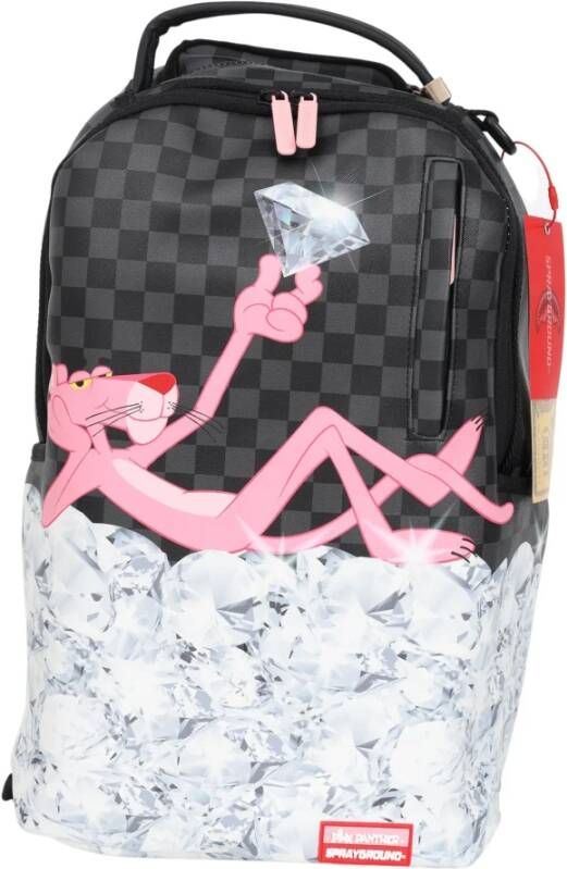 Sprayground Bruine rugzak met voorvak met rits en zonnebrilcompartiment Bruin Heren