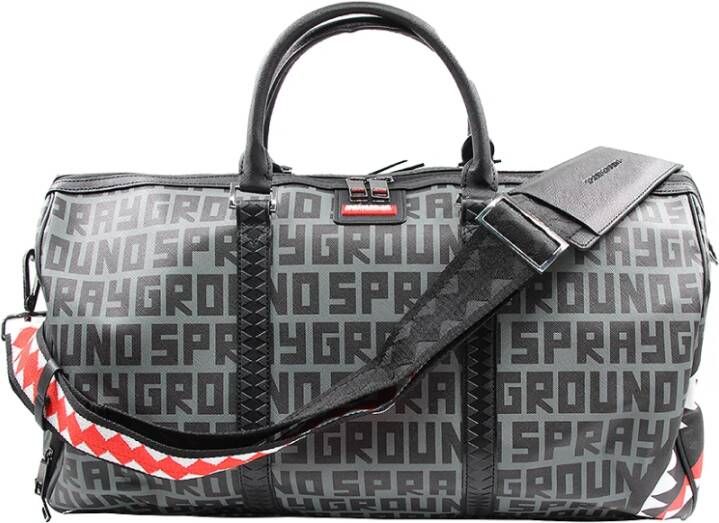 Sprayground Grijze Split Infinity Check Grote Duffle Tas Grijs Unisex
