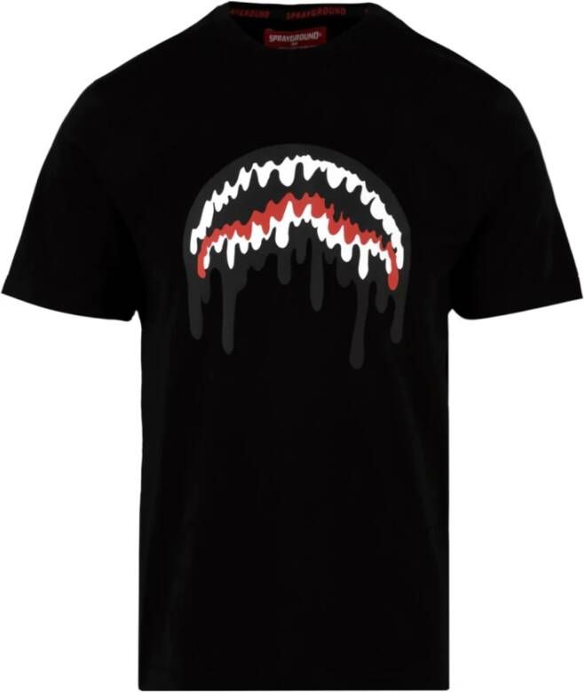Sprayground Iconisch Zwart T-shirt voor Heren Zwart Heren