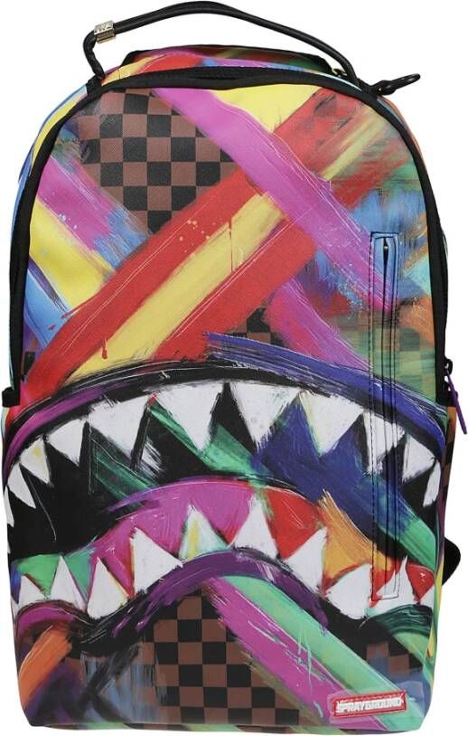 Sprayground Kleurrijke Haaien in Verf Rugzak Meerkleurig Dames