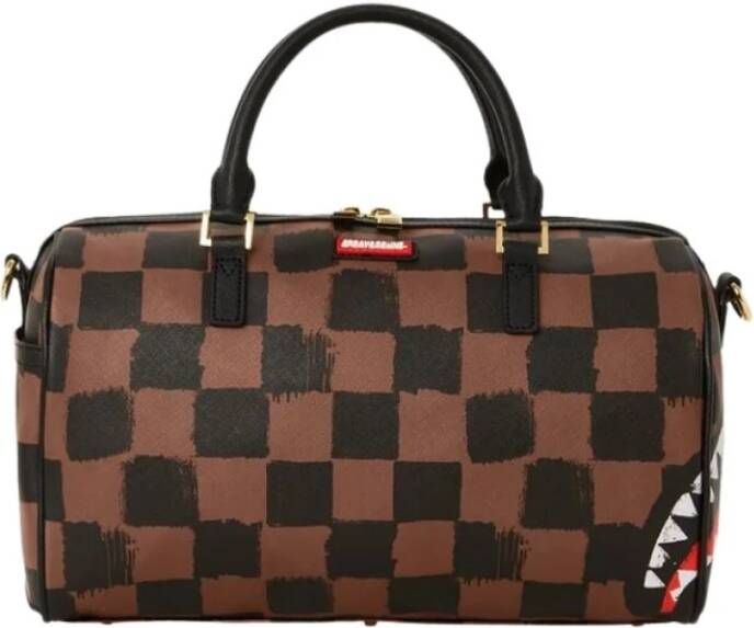 Sprayground Parijse Haaien Mini Duffle Tas Bruin Unisex