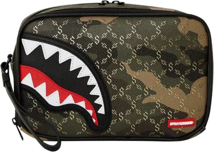 Sprayground Groene Tas met Ritsvakken en Waterbestendig Zakje Green Unisex