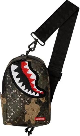 Sprayground Patroon Over Camo Schoudertas Green Unisex