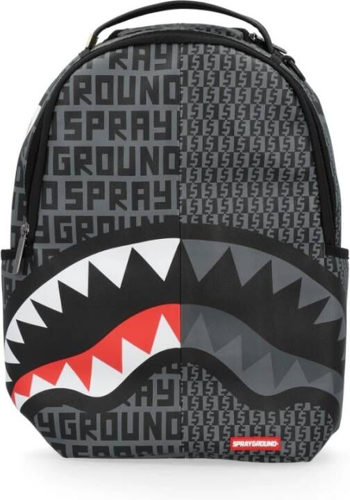 Sprayground Split Infinity Check Grijze en Zwarte Rugzak Zwart Heren