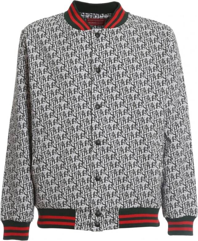 Sprayground Stijlvolle Spior Jas in Lichtgrijs Meerkleurig Heren