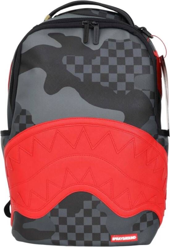 Sprayground Zwarte rugzak met voorvak met rits en zonnebrilcomparti t Zwart Unisex