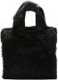 Stand Studio Zwarte Eco-Bont Tote Tas met Synthetische Leren Handvatten Black Dames - Thumbnail 1