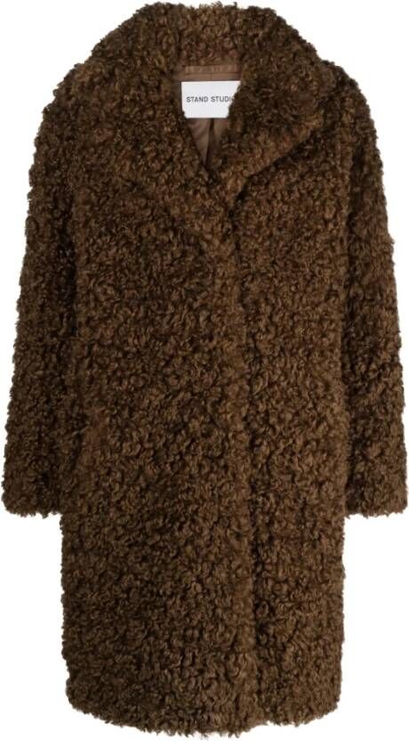 Stand Studio Bruine Camille Cocoon Coat Bruin Dames