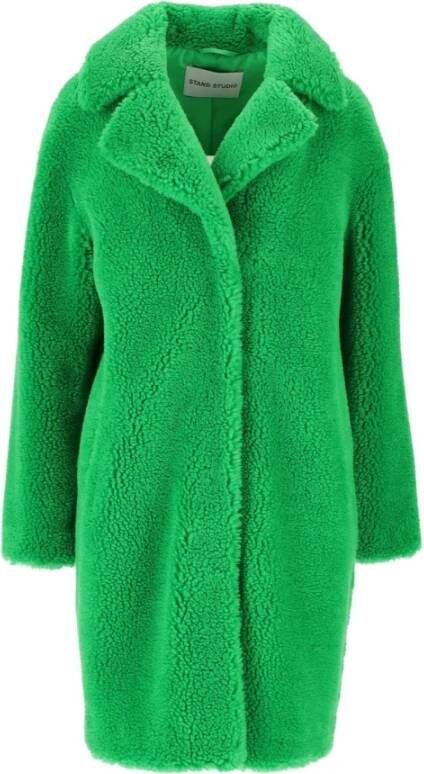 Stand Studio Camille Cocoon Coat Blijf warm en elegant deze winter Groen Dames
