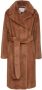 Stand Studio Khaki Nepbont Dubbelbreasted Jas met Riem Beige Dames - Thumbnail 1