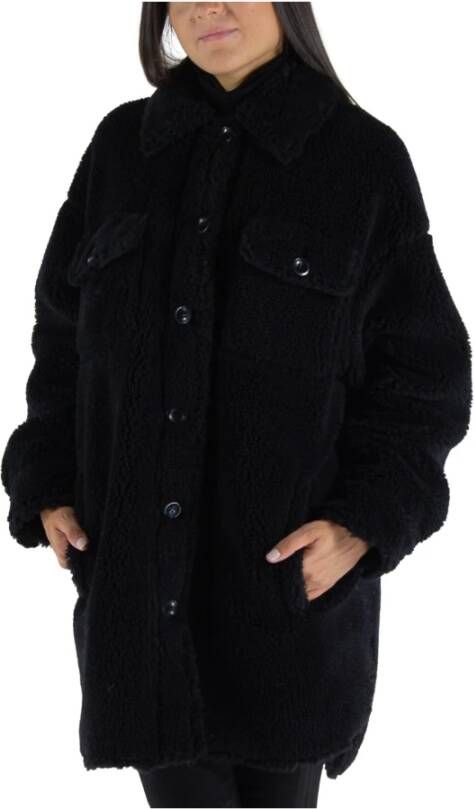 Stand Studio Faux bont shearling jassen Zwart Dames