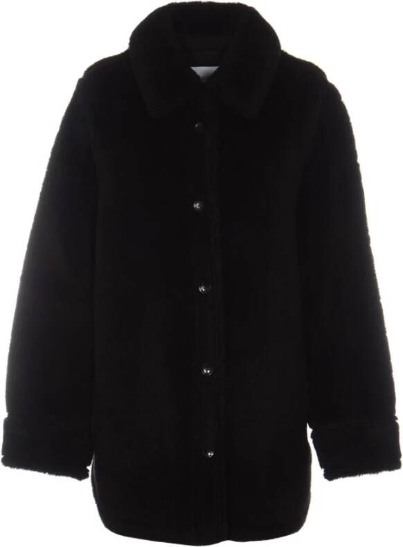 Stand Studio Faux bont shearling jassen Zwart Dames