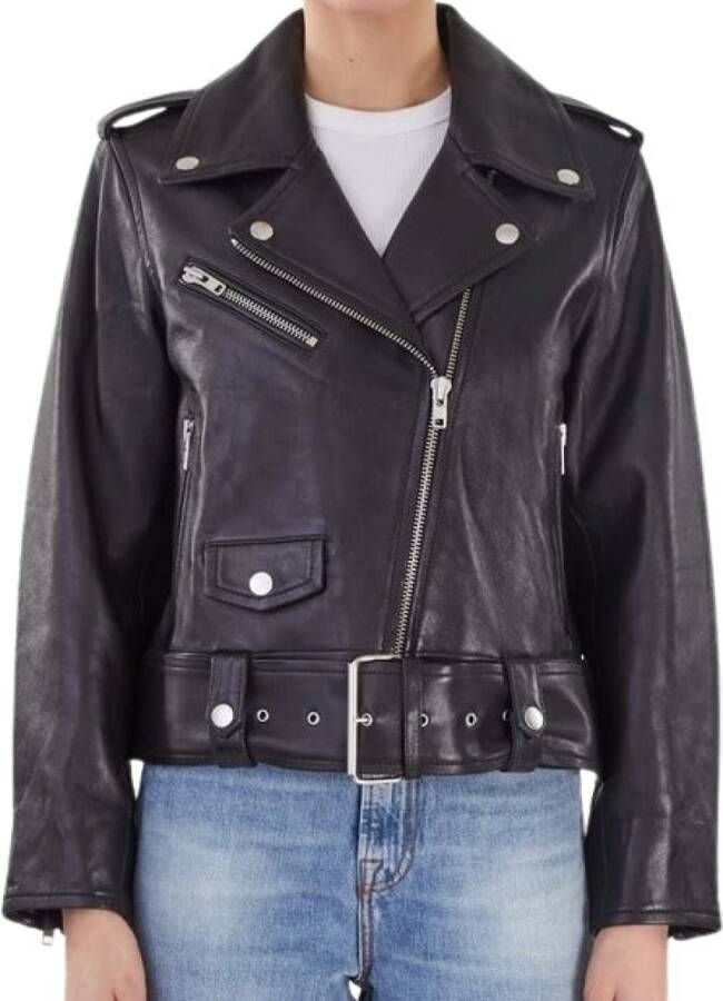 Stand Studio Leather Jackets Zwart Dames