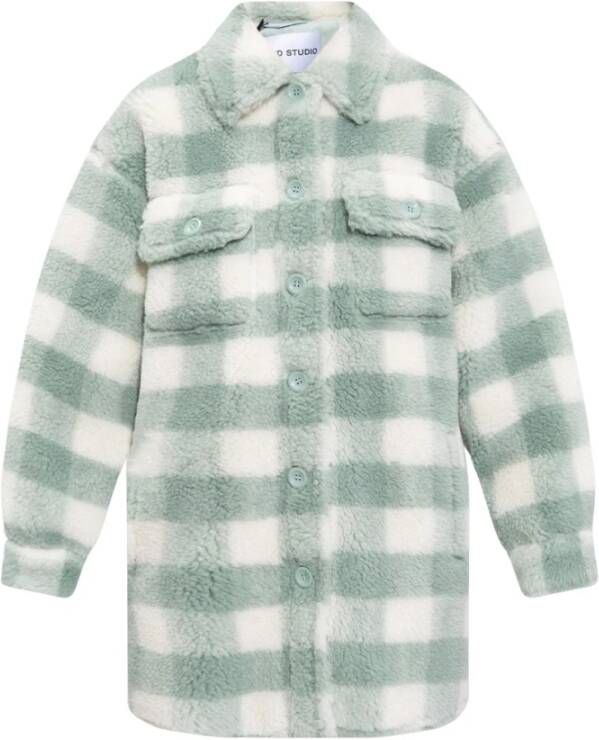 Stand Studio Groene Casual Wol Polyester Jas Green Dames
