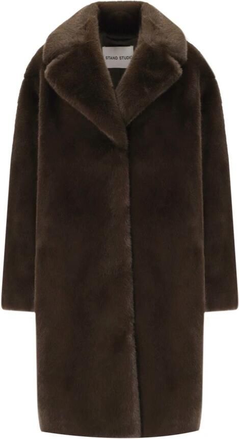 STAND STUDIO Dames Jassen Camille Cocoon Coat Bruin - Foto 8