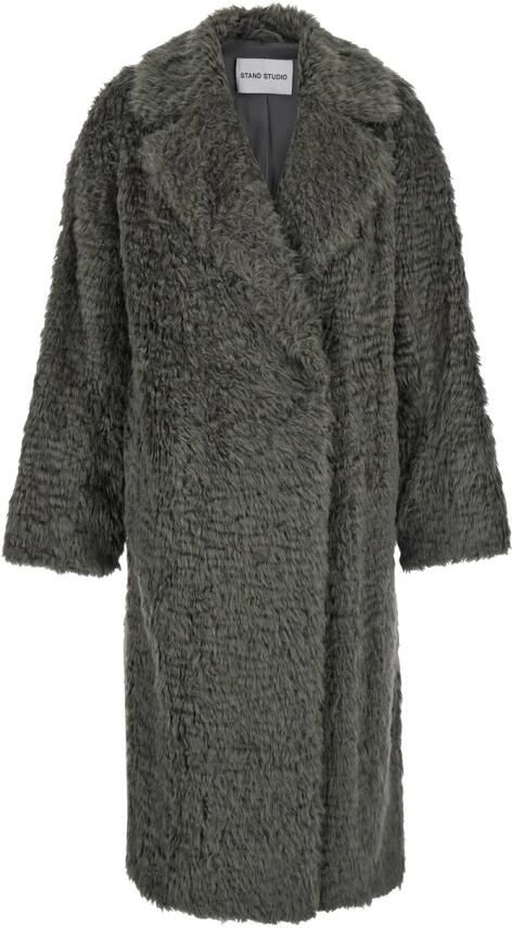 Stand Studio Rookgrijze Faux-Fur Jassen Aw24 Gray Dames - Foto 6