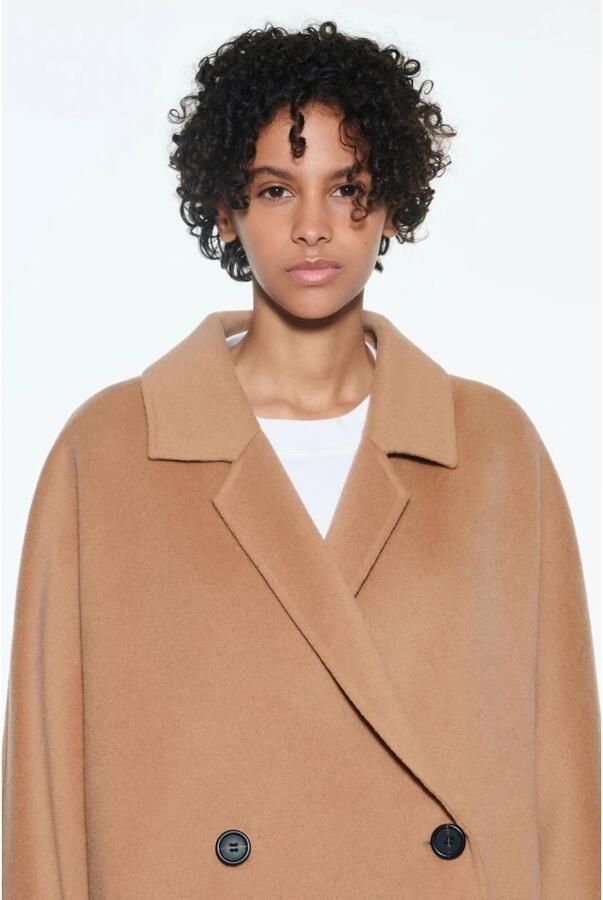 Stand Studio Kameel Wolmix Jas Brown Dames - Foto 3