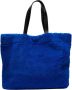 Stand Studio Elektrisch blauwe tote tas met faux fur body en afneembare band Blauw Dames - Thumbnail 1