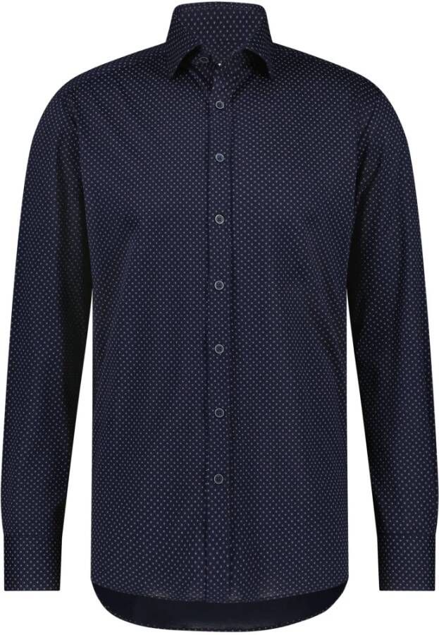 State of Art Overhemd Stippen Donkerblauw Blauw Heren
