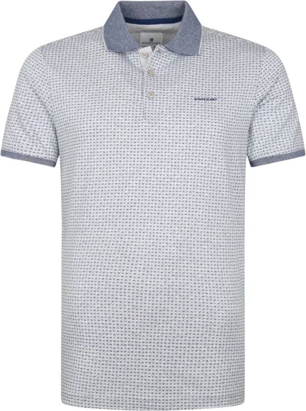 State of Art Polo blauw geprint