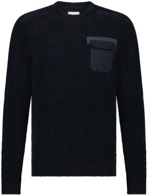 State of Art Pullover Crew-Neck Blauw Heren