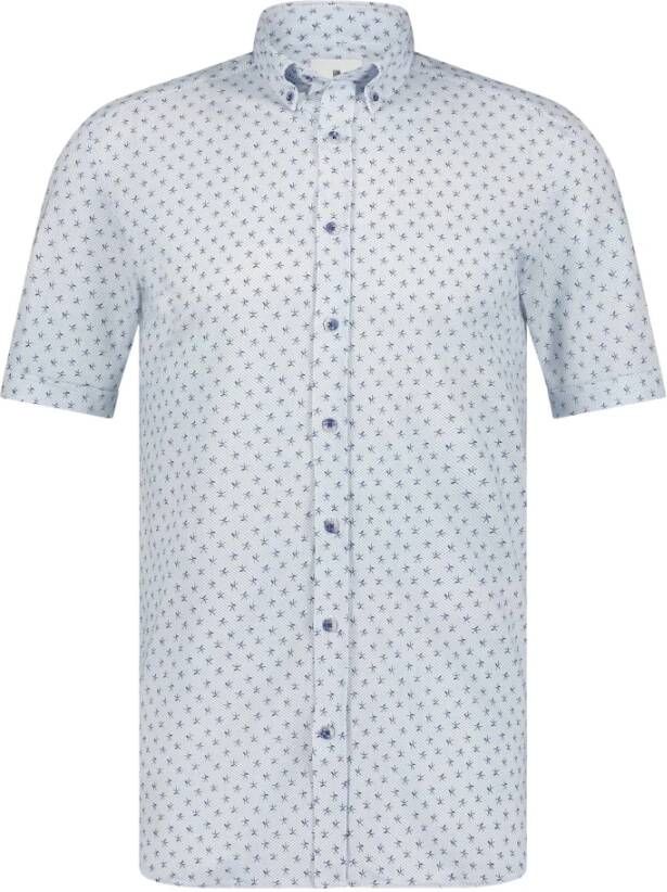 State of Art Overhemd Shortsleeve Blauw Print - Foto 1
