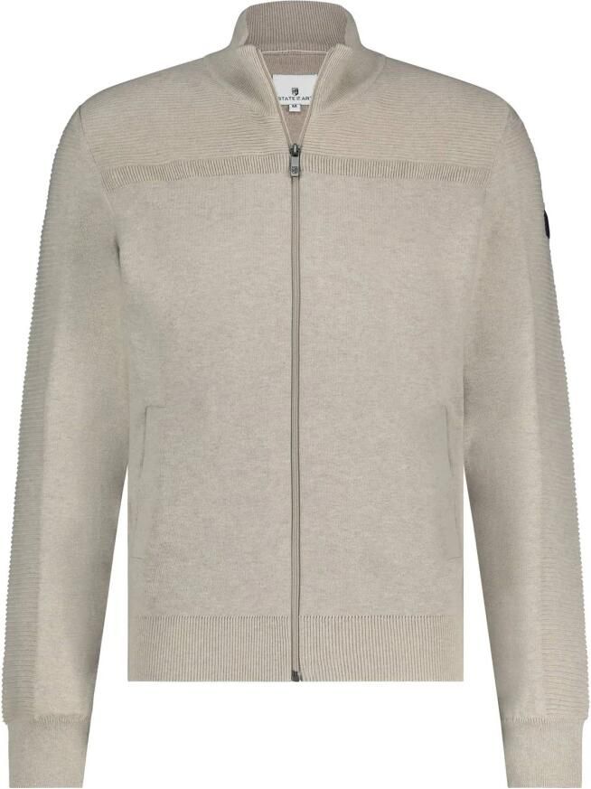 State of Art Beige Vest met Rits Beige Heren