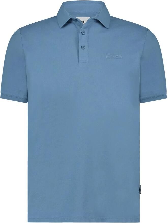 State of Art regular fit polo met logo 5600 grijsblauwuni