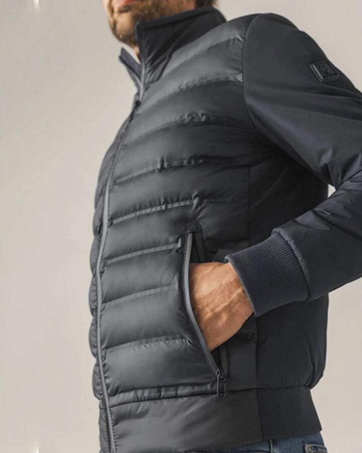 State of Art Winterjas Navy Blauw Stijlvol Blue Heren - Foto 2