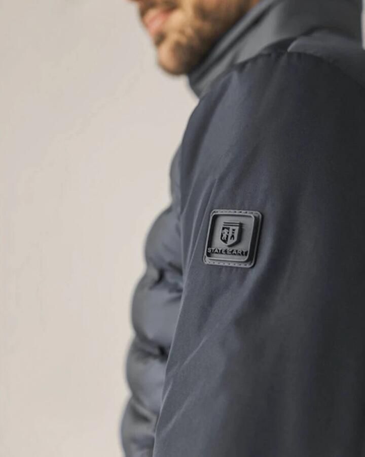 State of Art Winterjas Navy Blauw Stijlvol Blue Heren - Foto 4