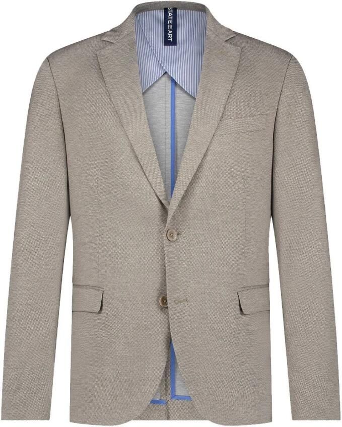 State of Art Effen Half Li Blazer Beige Heren