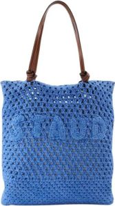 Staud Crochet Porte Tote Bag Blauw Dames