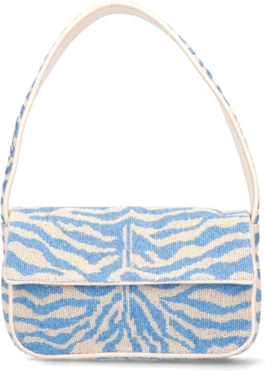 Staud Hobo bags Tommy Beaded Shoulder Bag Synthetic Blue in blauw