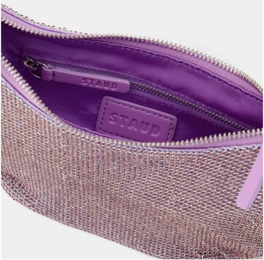 Staud Hobo bags Pepper Crystal Hobo Bag Lilac Strass in paars - Foto 2