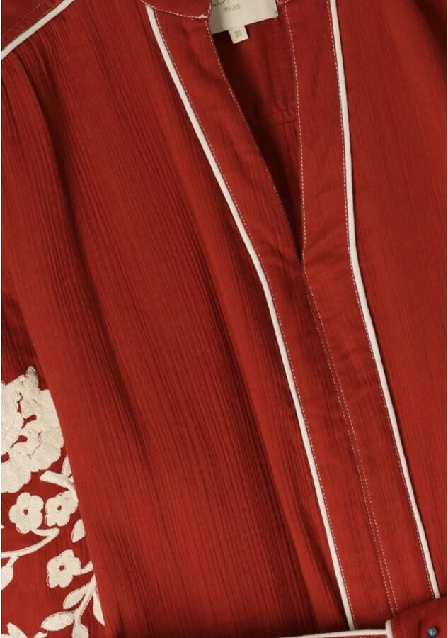 Stella Forest Maxi-jurk met broderie Gabriella rood - Foto 1