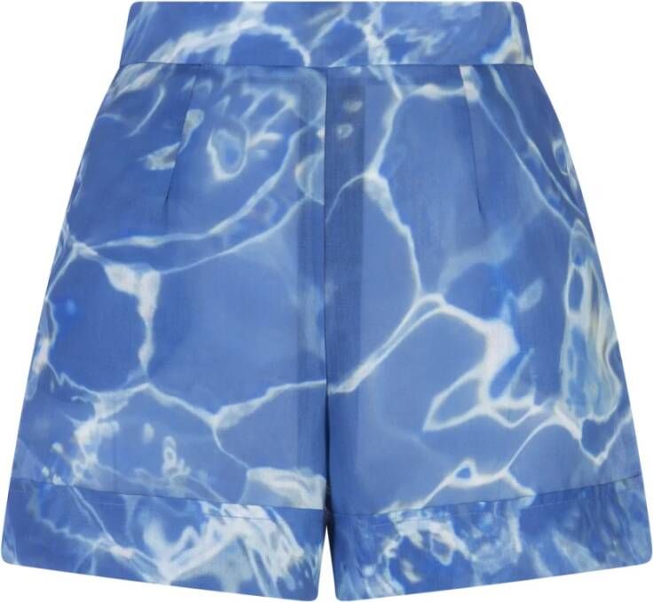 Stella Jean Short Shorts Blauw Dames