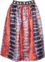 Stella Jean Abstracte Fluweel Rok Wijde Pasvorm Multicolor Dames - Thumbnail 1